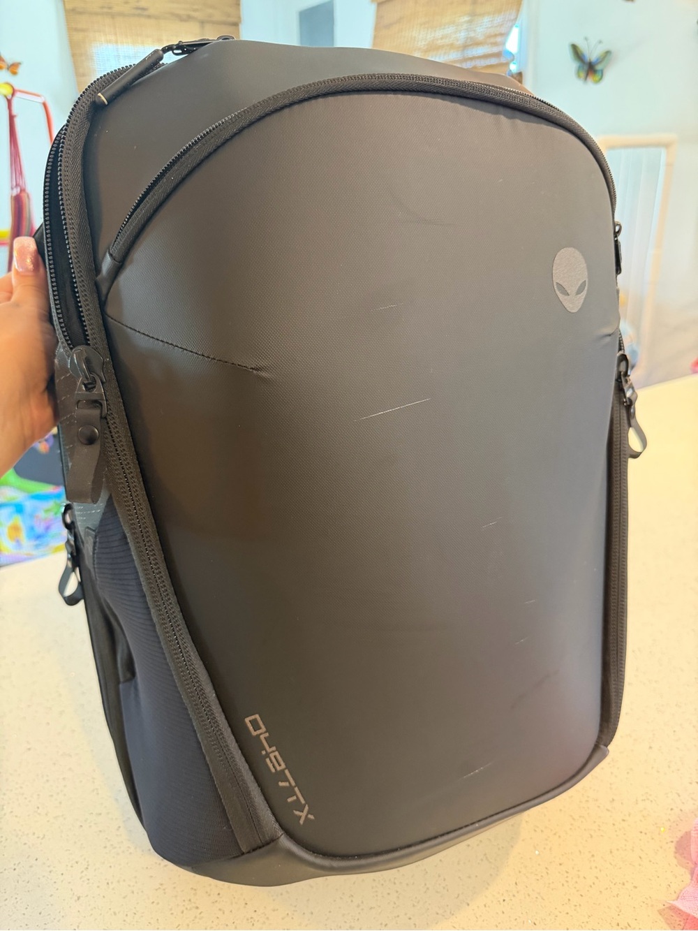 Alienware Black Men's Hard-Shell Tech Backpack - Picture 2 of 9